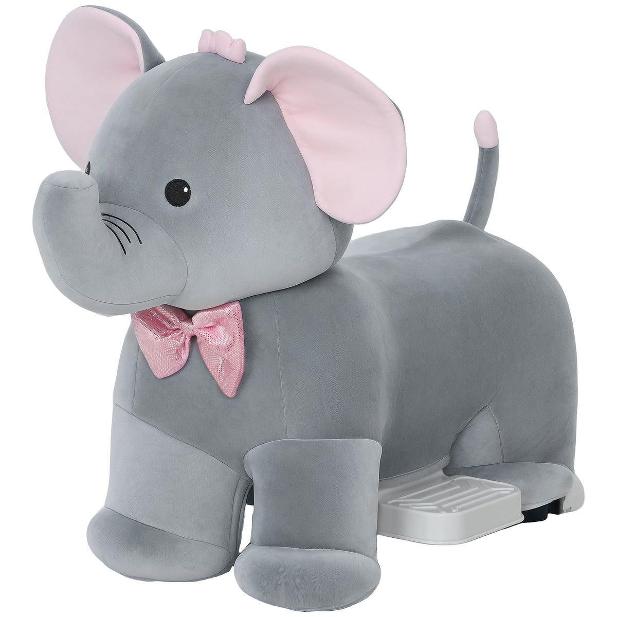 6V Kids Ride on Toy, Ride on Horse Elephant with Music, Soft Touch, Silent PU Wheels, Forward, for 1.5-5 Years