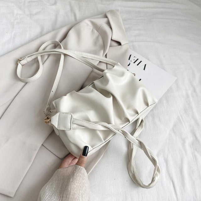 Twist Strap Ruffle Bag