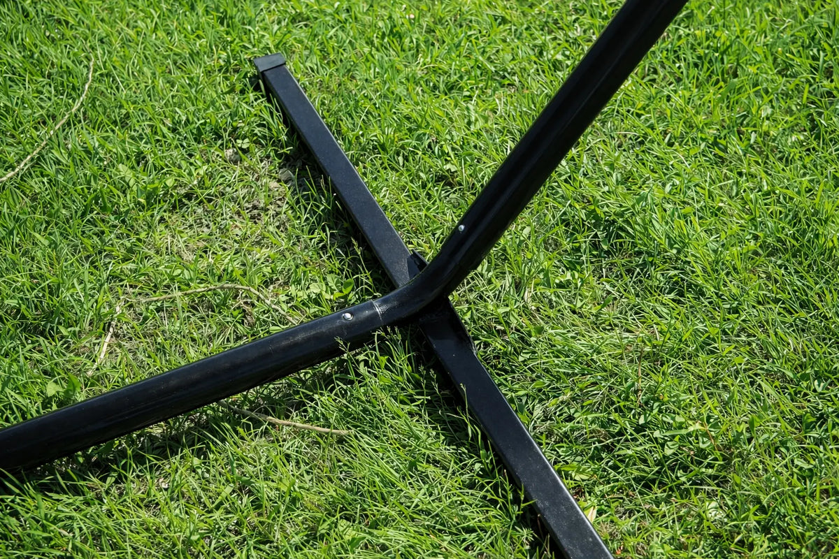 Cotton Rope Hammock with 3-Beam Stand