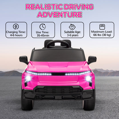 12V CHEVROLET SILVERADO EV RST Licensed Kids Car w/ Remote, Spring Suspension, Soft Start, Training Wheels, Black