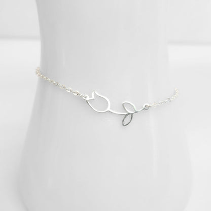 Tulip Anklet (Silver)