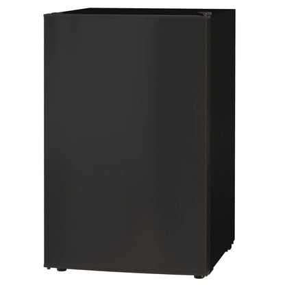 4.5 Cu Ft Mini Fridge with Freezer, Wheels, Single Door Refrigerator, Adjustable Thermostat, Reversible Door, Black