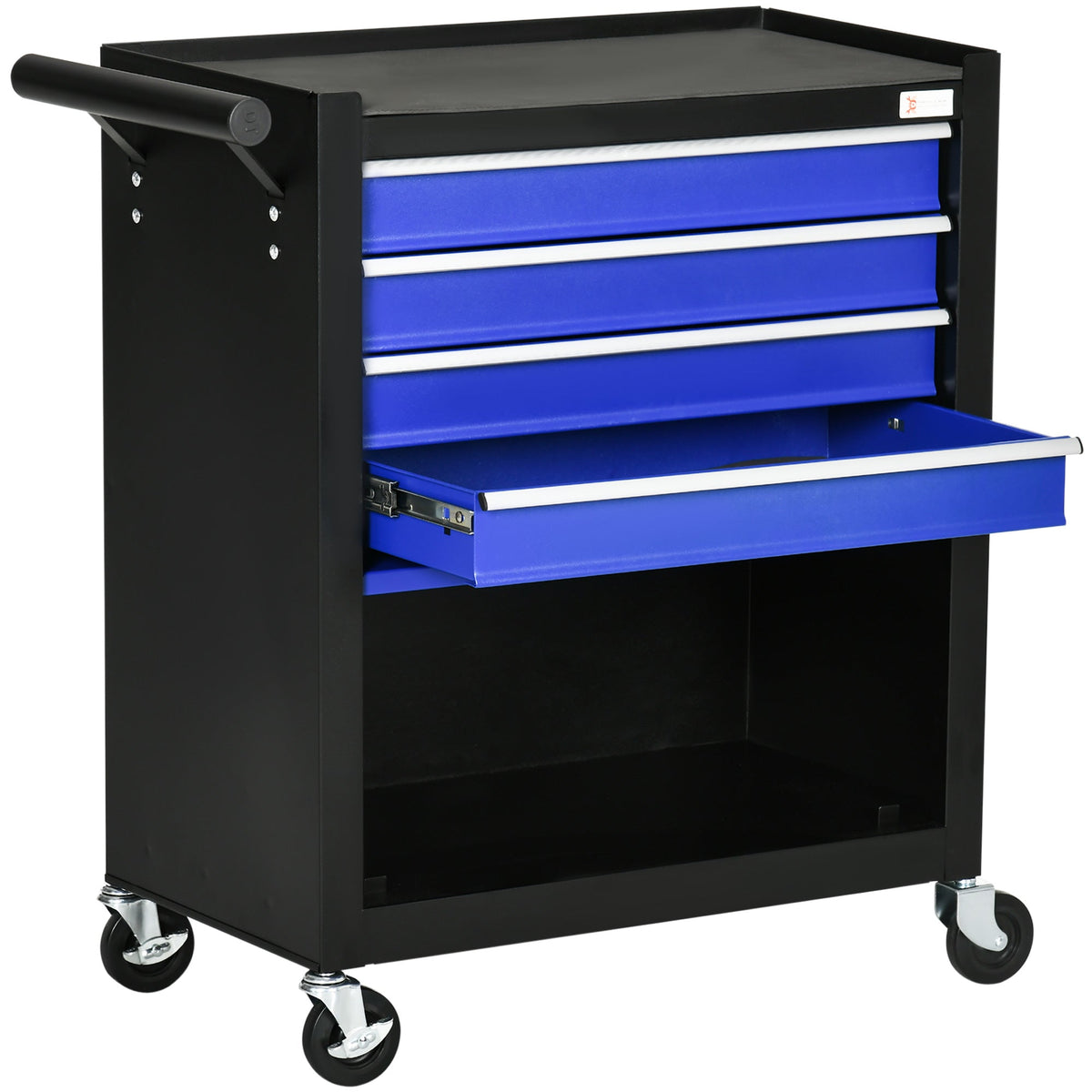 4-Drawer Tool Chest with 4 Wheels, Rolling Tool Box and Storage Cabinet, Portable Tool Organizer for Garage, Red
