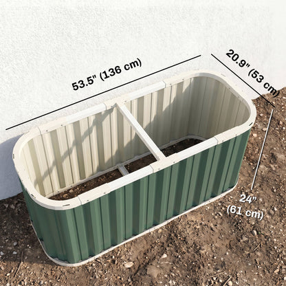Galvanized Raised Garden Bed, Deep Root Planter Box, Outdoor Garden Bed with Plant Labels, 5' x 2' x 2', Dark Grey