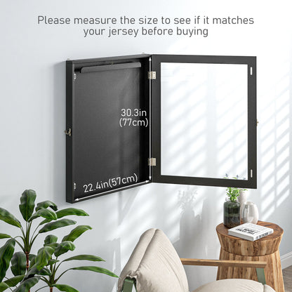 24" x 32" Hockey Jersey Frame, Jersey Shadow Box for Basketball Football Baseball, Black