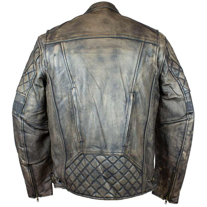 Unik International Men's Reflective Stripe Motorcycle Jacket