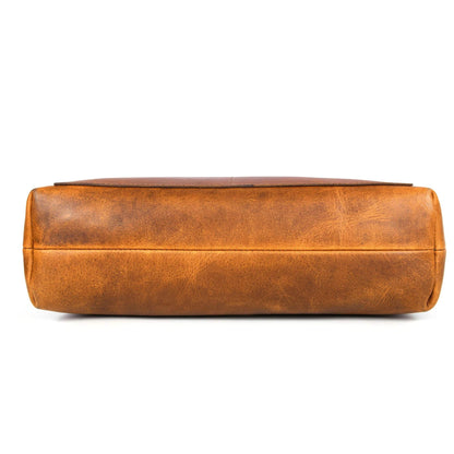 Classic Cognac Leather Tote Bag