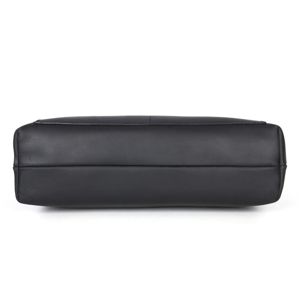 Classic Black Leather Tote Bag