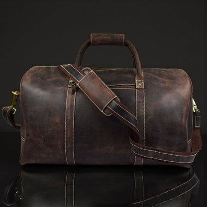 The Wayfarer Bag - Brown Classic Full-Grain Leather Duffle Bag