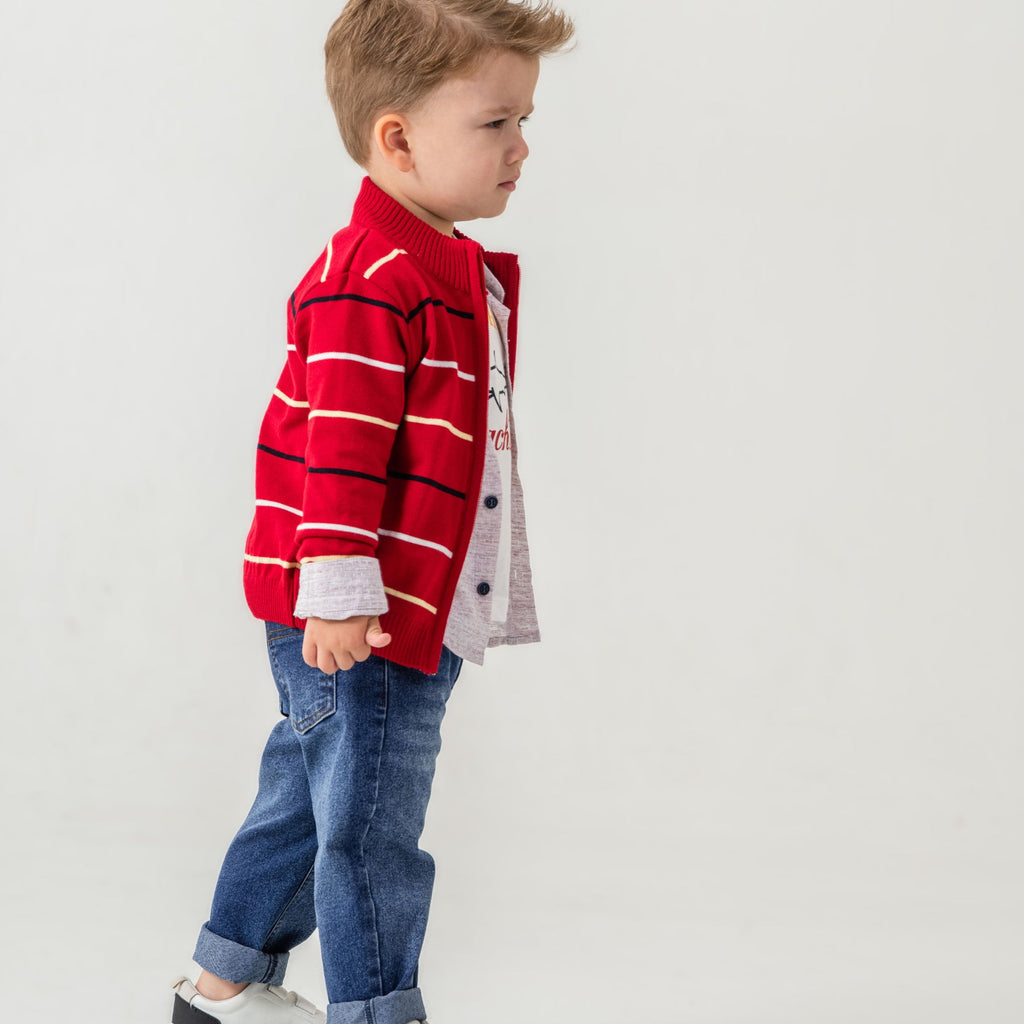Shark Paul Boys 4PC Sweater Set