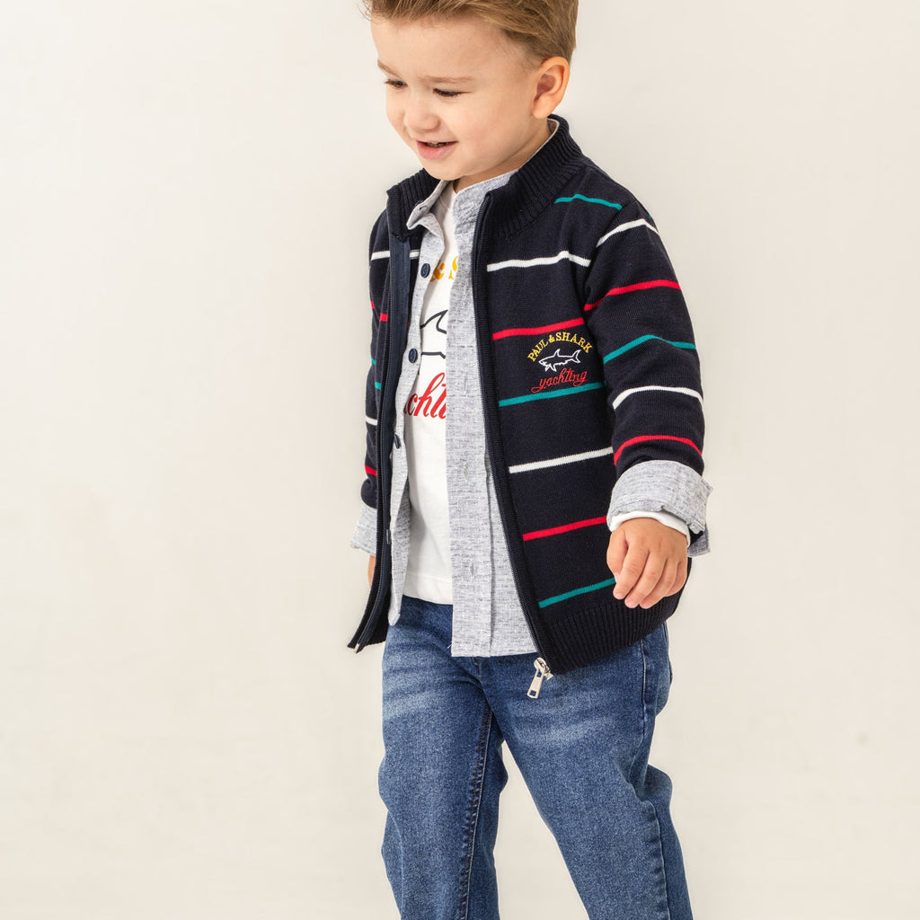 Shark Paul Boys 4PC Sweater Set