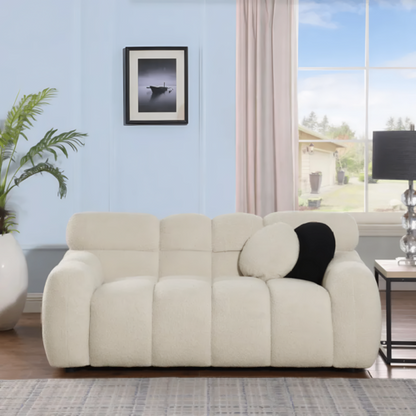 LuneluX 65" Bouclé Marshmallow Sofa-U.S. and Canadian Comfort Edition