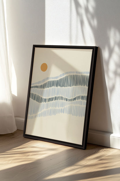 VAGUES, Oeuvre sur toile étirée