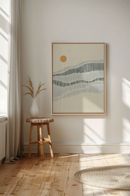 VAGUES, Oeuvre sur toile étirée