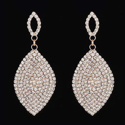 Fashionable Women's Earrings with Rhinestone Design E615