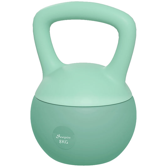 18 lb Soft Kettlebell, Sand Filled Weight w/ Grip Handle, Kettlebell Weight for Full Body Workout, Green