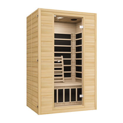 Blisspod | Vienna | Far Infrared Sauna Canadian Hemlock Very Low EMF Sauna, 7 Heaters – 3 Persons