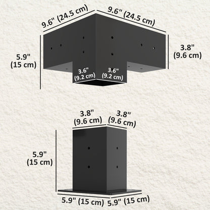 8PCS Pergola Kit, Pergola Brackets with 3-Way & 4-Way Corner Brackets for 4"x4" (Actual 3.6"x3.6") Lumber