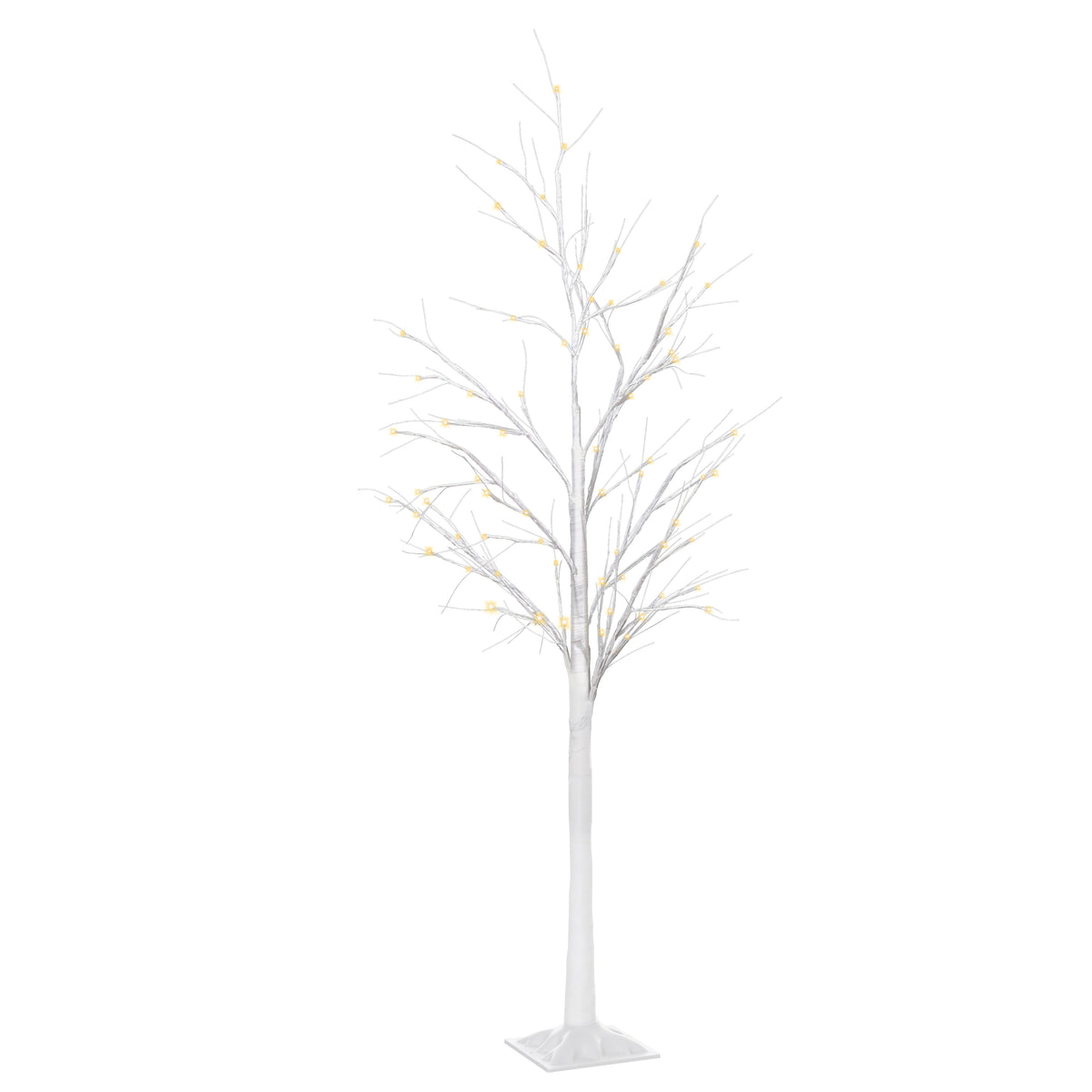 5FT Garden Birch Tree Light with 58 Warm LEDs and 8 Light Modes, DIY Artificial Tree Lamp for Outdoor and Indoor Birthday Wedding Party