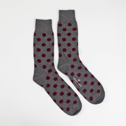 Maroon Polka Dots