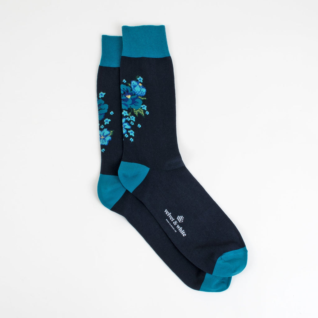 Blue Flower Print