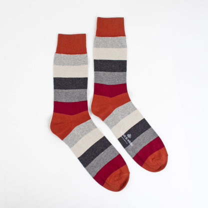 Orange Grey Stripes