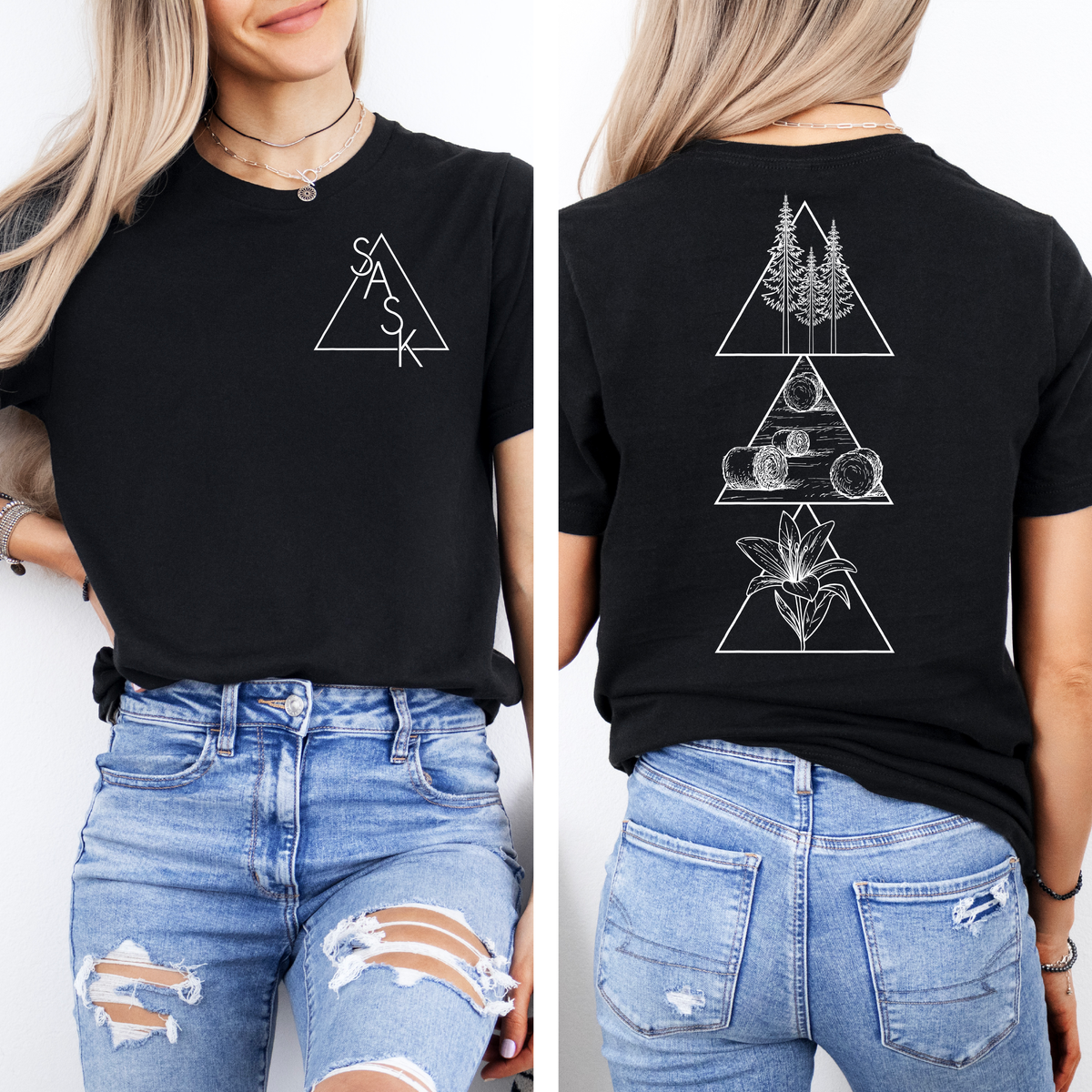 Geometric Saskatchewan Unisex T-shirt | Saskatchewan Clothing
