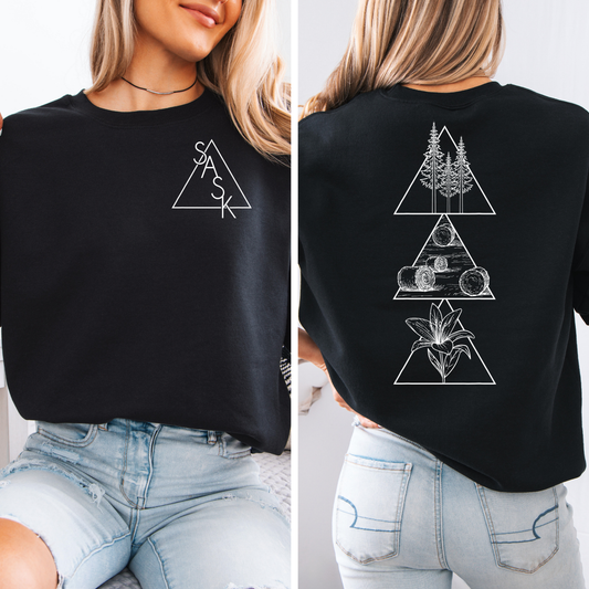 Geometric Saskatchewan Unisex Crewneck | Prairie Apparel | Sask Clothing