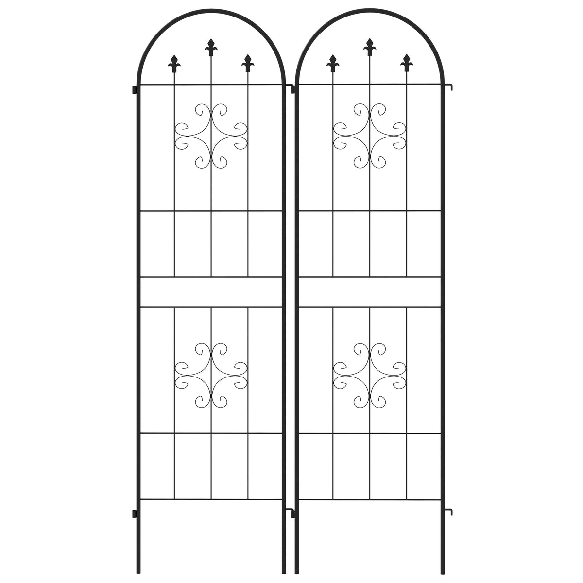 Metal Trellis Set of 2, Garden Trellis for Climbing Plants Support Frames, Arrow Design