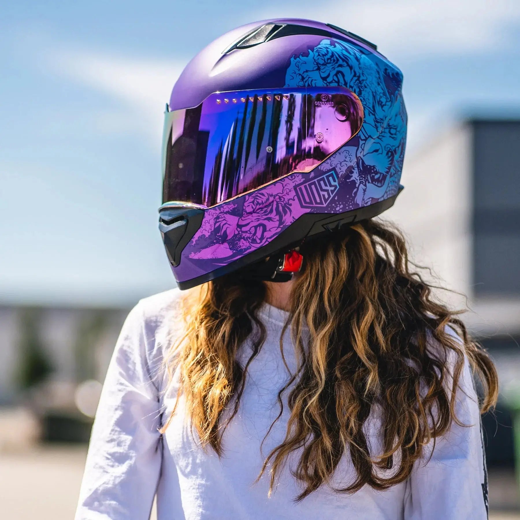 Voss 989 Moto-V Rei Motorcycle Helmet