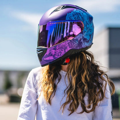 Voss 989 Moto-V Rei Motorcycle Helmet