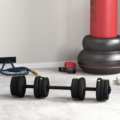 33LBS 2-in-1 Adjustable Barbell & Dumbbells Set, Weights Set with Non-slip Handles for Men and Women Home Gym Training