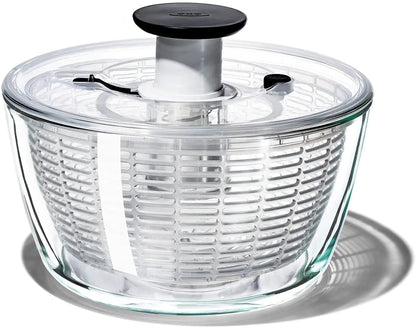 OXO Good Grips Glass Salad Spinner Large/6.22 Quart Clear