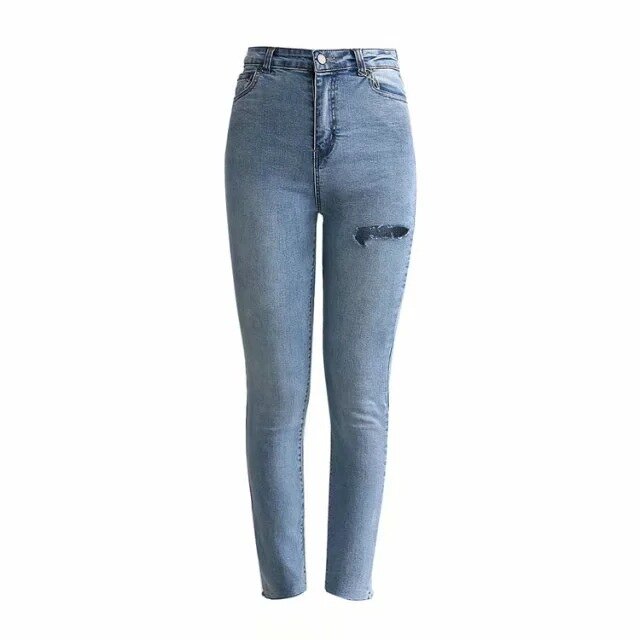 Ripped High Waist Jeans