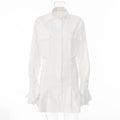 Double Pocket Dress Shirt Dress