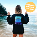 Custom Lake Silhouette Personalized Sweatshirt | Summer Apparel