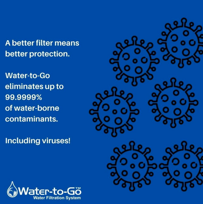 Water-to-Go 50cL Water Purification Filter Bottles - Removes Bacteria & Viruses!