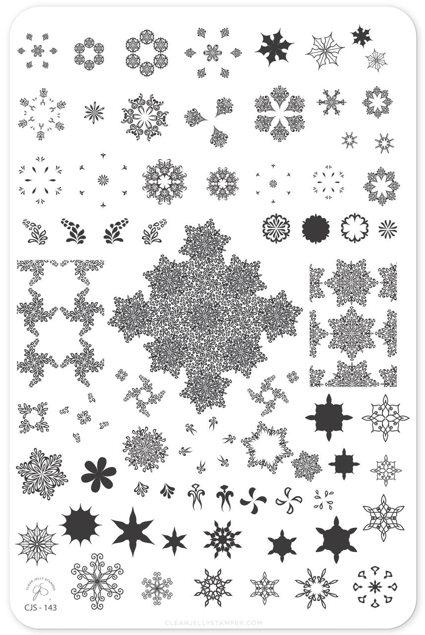 Clear Jelly Stamper - Frozen Flakes