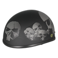 West Coast Leather Beanie Skull Motorcycle Half Helmet