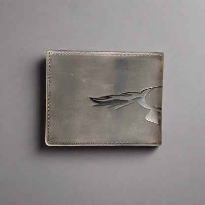 Men’s Cow Leather Mustang Embossed Bifold Wallet