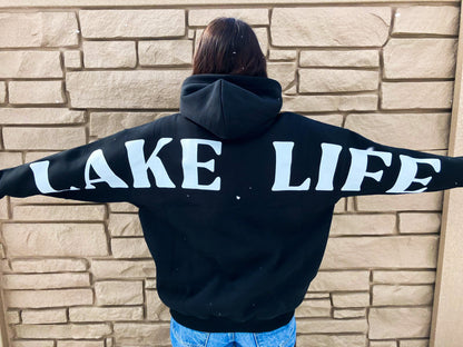 Lake Life Back Personalized Hoodie | Lake Clothing | Custom Clothing