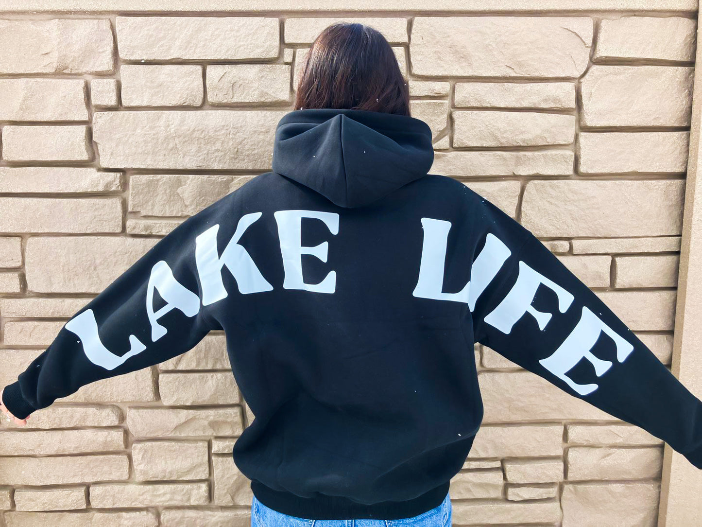 Lake Life Back Personalized Hoodie | Lake Clothing | Custom Clothing