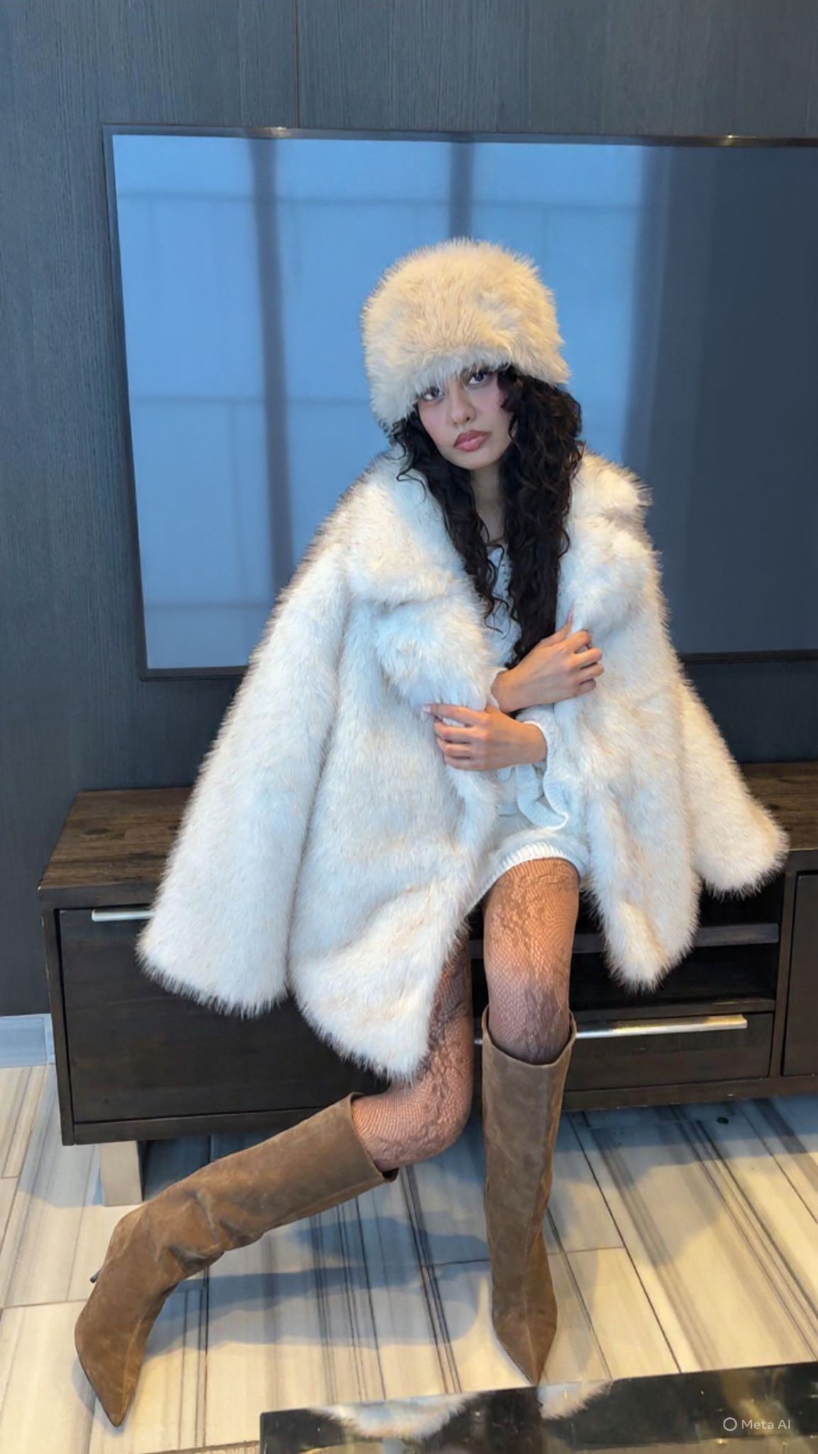 The Faux  Fur Cloud Dancer Jacket