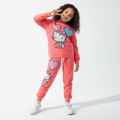 Kitty Cat Girls Casual Set