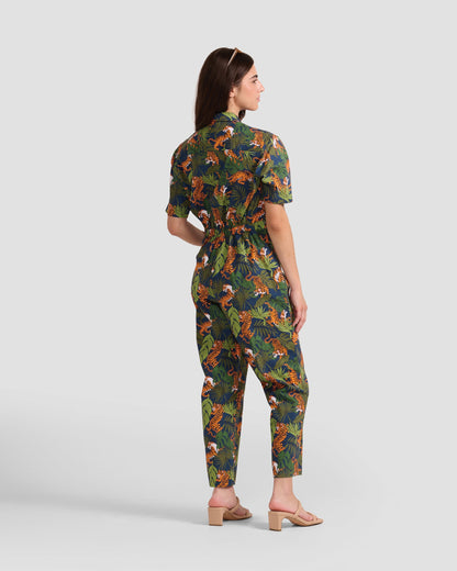 Women's Wild Tigers Print Jumpsuit