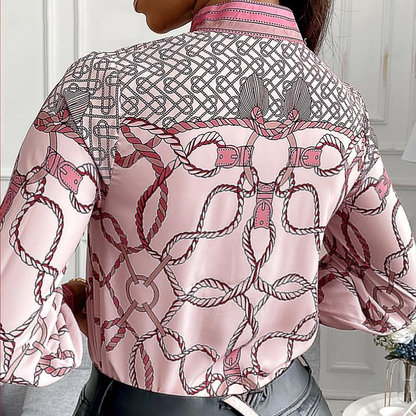 Pattern Dress Shirt Blouse