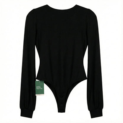 Women's [M] Flowy Sleeve V Neck Bodysuit | Halara