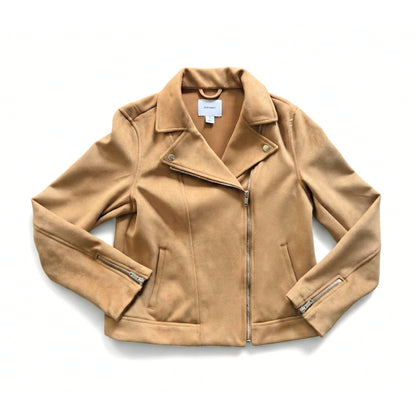 Women's [M] Sueded-Knit Moto Jacket | Old Navy