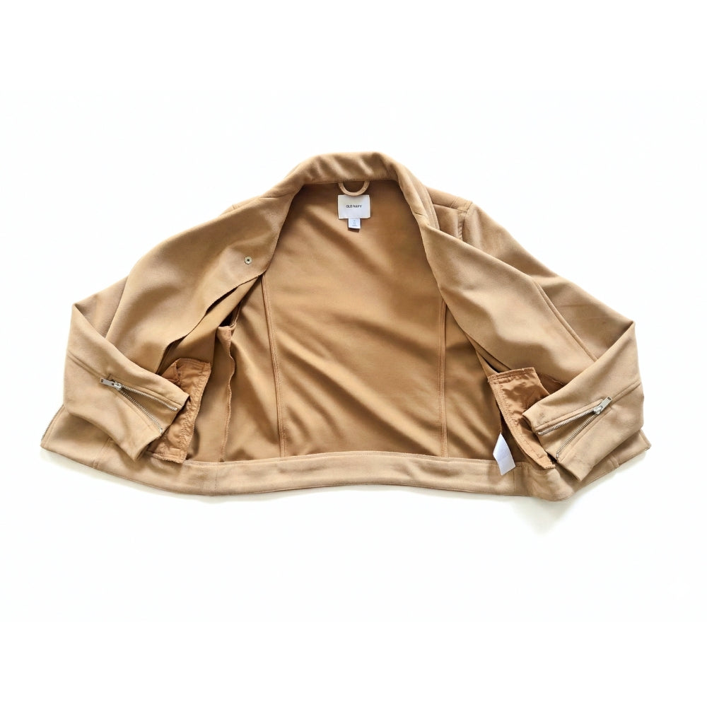 Women's [M] Sueded-Knit Moto Jacket | Old Navy