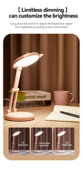 Cute Touch Control LED Desk Lamp - Portable Pink Cat Ear